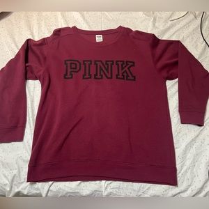 Brand: VS Pink  Size:Large L  Color: Maroon